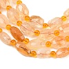 Heated Natural Citrine Beads Strands G-Z147-B01-02-4