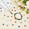 60Pcs 10 Colors Glazed Porcelain Beads PORC-PA0001-26-4