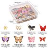 80Pcs 8 Styles Alloy Enamel Pendants ENAM-FS0003-62-4