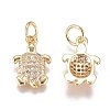 Brass Micro Pave Cubic Zirconia Pendants LS-ZIRC-G168-47G-2