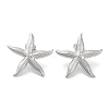 304 Stainless Steel Starfish Stud Earrings EJEW-D281-06S-1