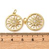 Brass Micro Pave Clear Cubic Zirconia Pendants KK-P308-83G-3