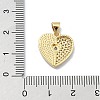 Brass Micro Pave Clear Cubic Zirconia Pendants KK-A221-19A-G-3