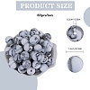 80Pcs Round Silicone Focal Beads SIL-SZ0001-24-37-2