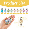 90Pcs 9 Colors Pearlized Glass Pearl Connector Charms PALLOY-TA0002-49A-4