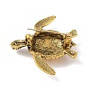 Tibetan Style Alloy Sea Turtle Brooches JEWB-S023-06A-2