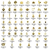 60Pcs 60 Styles Tibetan Style Alloy Charms FIND-YW0001-44-3