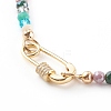Brass Micro Pave Clear Cubic Zirconia Pendant Necklaces & Bracelets Jewelry Sets SJEW-JS01189-10