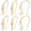 16Pcs Brass Cubic Zirconia Earring Hooks KK-BBC0027-64G-1