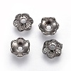 6-Petal Tibetan Style Alloy Flower Bead Caps TIBE-S220-B-NR-1