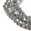 Opaque Solid Color Electroplate Glass Beads Strands GLAA-F029-P4mm-A-M-4