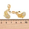 Alloy Crystal Rhinestone European Dangle Charms AL-CBAC2D3-12G-3
