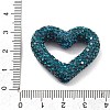 Heart Shape Polymer Clay Rhinestone Beads CLAY-NH0001-09A-09-4