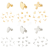 60Pcs 6 Style 304 Stainless Steel Stud Earring Findings STAS-DC0010-19-1