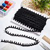 25 Yardss Polyester Elastic Button Looping Ribbons SRIB-WH0011-211B-4