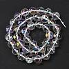 Electroplated Natural Quartz Crystal Beads Strands G-K285-09-10mm-02-3