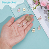 10Pcs Brass Micro Pave Clear Cubic Zirconia Pendants ZIRC-BC0015-13-3