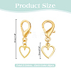 40Pcs 2 Colors Heart Alloy Shoes Charms HJEW-HY00091-2
