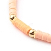 Handmade Polymer Clay Heishi Beaded Stretch Bracelets BJEW-JB06142-01-3