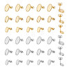 36Pcs 6 Styles 201 Stainless Steel Stud Earring Findings with Hole EJEW-UN0002-41-1