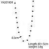 304 Stainless Steel & Glass Link Chain Necklaces for Women STAS-OY015-57G-2