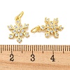 Rack Plating Brass Micro Pave Clear Cubic Zirconia Pendants KK-B093-04A-G-3