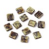 2-Hole Baking Paint Glass Seed Beads SEED-N009-03G-1