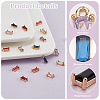 36Pcs 9 Colors Golden Brass Micro Pave Cubic Zirconia Charms KK-PH0010-99-4