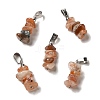 Natural Sunstone Chip Pendants G-H307-07P-10-1