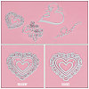 Gorgecraft 4Pcs 4 Styles Valentine's Day Carbon Steel Cutting Dies Stencils DIY-GF0006-65-7