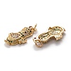 Real 18K Gold Plated Brass Micro Pave Cubic Zirconia  Pendants KK-A154-19G-2