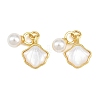 Brass & Natural White Shell Pendants KK-CBA6A75-46G-1