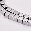 Electroplate Non-magnetic Synthetic Hematite Beads Strands G-J170A-4x4mm-01-3