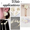 160Pcs 8 Styles ABS Imitation Shell Flowers Beads Caps FIND-CJ0002-26-7