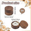 Round Wooden Couple Ring Storage Boxes with Velvet Inside AJEW-WH0513-26C-2