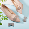 4Pcs 2 Colors Bowknot Alloy Rhinestone Shoe Decoration FIND-GO0002-33-4