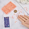 3 Strands Flat Round Handmade Polymer Clay Beads CLAY-SC0001-69B-3