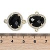 Natural Obsidian Faceted Oval Links G-B126-01G-01-3