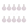 10Pcs Natural Rose Quartz Pendants G-HS0001-05-1