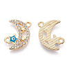 Moon Alloy Enamel Connector Charms LS-ENAM-T013-13KC-01-1
