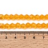 Orange Glass Bicone Beads Strands X-GLAA-S026-6mm-12-5
