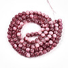 Transparent Baking Paint Glass Beads Strands X-DGLA-N009-8mm-03-3