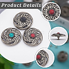 12 Sets 3 Colors Alloy Decorative Rivets FIND-GF0006-34-6