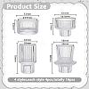 16Pcs 4 Styles Glass Candle Cups AJEW-HY0003-34-2