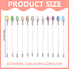 12Pcs Brass Brooches JEWB-HY00004-2