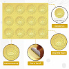 12 Sheets Self Adhesive Gold Foil Embossed Stickers DIY-WH0451-027-3