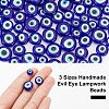  3Strands 3 Style Handmade Evil Eye Lampwork Beads Strands LAMP-NB0001-44-6