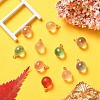 10Pcs 7 Style Two Tone Transparent Spray Painted Glass Pendants GLAA-YW0001-63-6