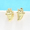 Brass Stud Earrings EJEW-H157-01G-02-1