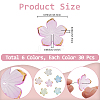 180Pcs 6 Colors Transparent Acrylic Bead Caps TACR-PA0001-08-2